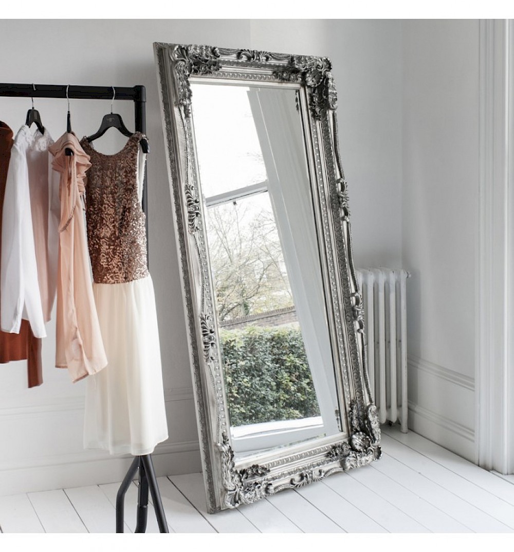 Beauleigh Leaner Mirror, Silver
