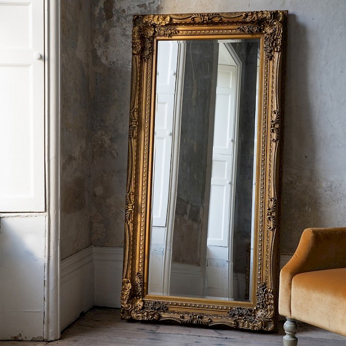Beauleigh Leaner Mirror, Gold