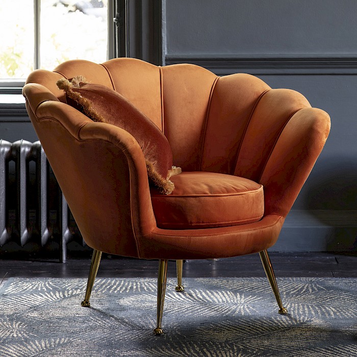 Vincent Armchair, Rusty Orange