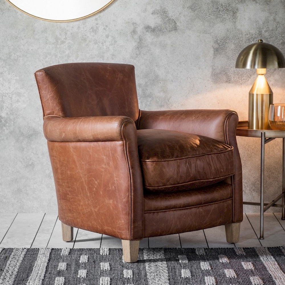 Felbrigg Armchair, Vintage Brown Leather