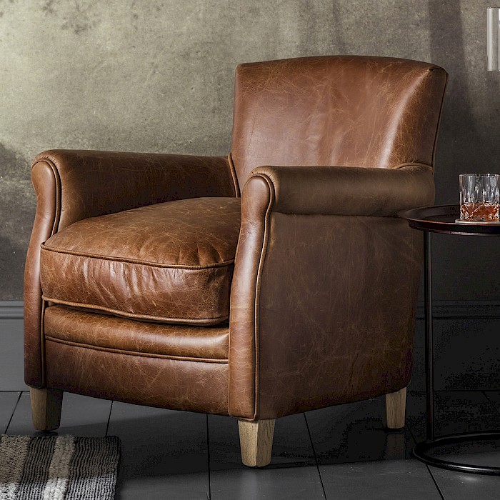 Felbrigg Armchair, Vintage Brown Leather